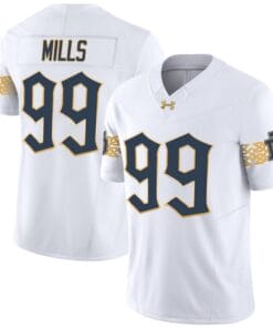 Rylie Mills Jersey #99 Notre Dame Fighting Irish 2024 Vapor Limited College Football White