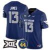Sam James Jersey #13 West Virginia Mountaineers 2024 Vapor Limited Football Honor Jerry West Stitched Navy