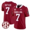 Spencer Rattler Jersey #7 South Carolina Gamecocks Football 1980 Throwback Vapor Limited Garnet 4 Spencer Rattler Jersey #7 South Carolina Gamecocks Football 1980 Throwback Vapor Limited Garnet