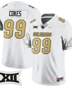 Shane Cokes Jersey #99 Colorado Buffaloes 2024 Vapor Limited NCAA Football White