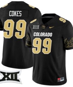 Shane Cokes Jersey #99 Colorado Buffaloes 2024 Vapor Limited NCAA Football Black