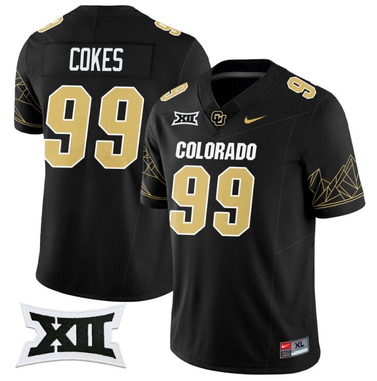 Shane Cokes Jersey #99 Colorado Buffaloes 2024 Vapor Limited NCAA Football Black