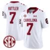 Spencer Rattler Jersey #7 South Carolina Gamecocks Football 1980 Throwback Vapor Limited White