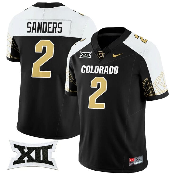 Shedeur Sanders Jersey #2 Colorado Buffaloes 2024 Vapor Limited NCAA Football Black Alternate