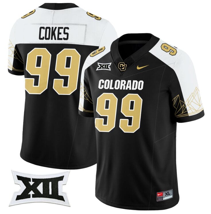 Shane Cokes Jersey #99 Colorado Buffaloes 2024 Vapor Limited NCAA Football Black Alternate