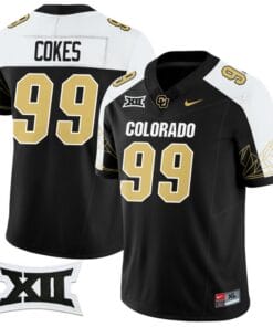 Shane Cokes Jersey #99 Colorado Buffaloes 2024 Vapor Limited NCAA Football Black Alternate