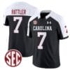 Spencer Rattler Jersey #7 South Carolina Gamecocks Football 1980 Throwback Vapor Limited SEC Patch Black Alternate
