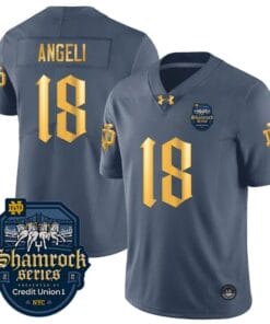 Steve Angeli Jersey #18 With Name Notre Dame Fighting Irish 2024 Shamrock Series Uniform College Football