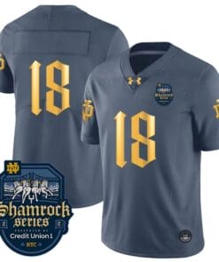 Steve Angeli Jersey #18 No Name Notre Dame Fighting Irish 2024 Shamrock Series Uniform College Football