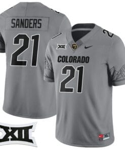 Shilo Sanders Jersey #21 Colorado Buffaloes 2024 Vapor Limited NCAA Football Gray