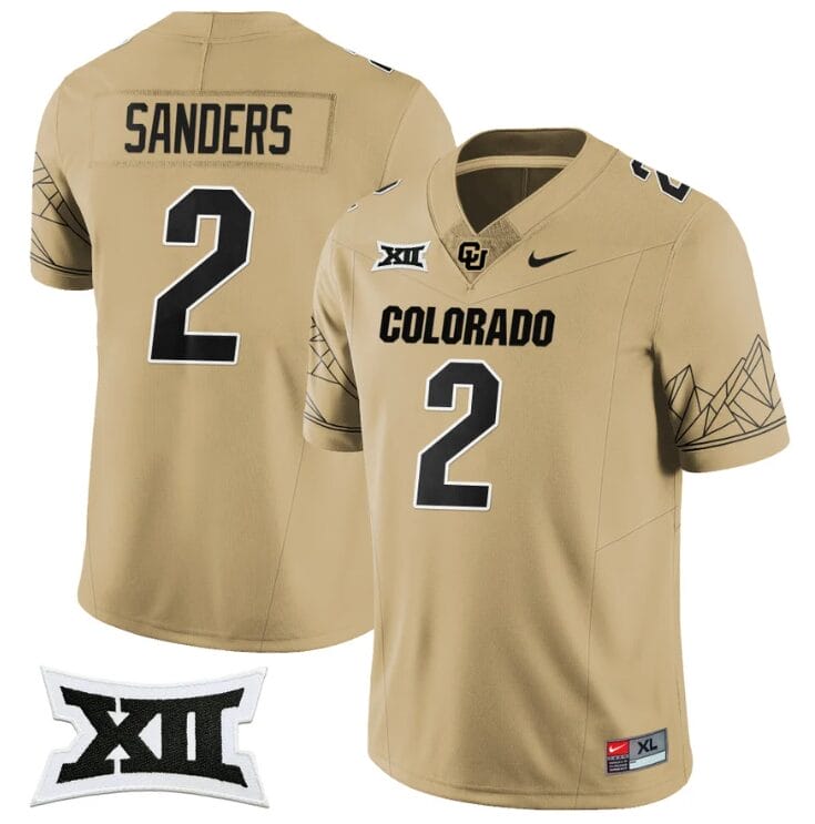 Shedeur Sanders Jersey #2 Colorado Buffaloes 2024 Vapor Limited NCAA Football Gold