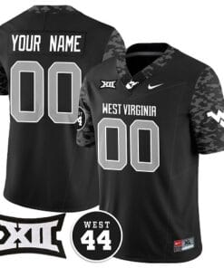 Custom West Virginia Mountaineers Jersey Name and Number 2024 Vapor Limited Football Honor Jerry West Stitched Coal