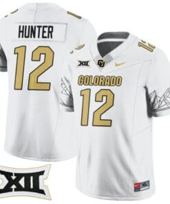 Travis Hunter Jersey #12 Colorado Buffaloes 2024 Vapor Limited NCAA Football White