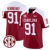 Tonka Hemingway Jersey #91 South Carolina Gamecocks Football 1980 Throwback Vapor Limited SEC Patch Garnet Alternate