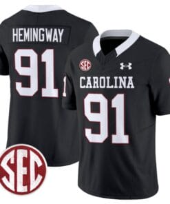 Tonka Hemingway Jersey #91 South Carolina Gamecocks Football 1980 Throwback Vapor Limited SEC Patch Black