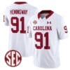 Tonka Hemingway Jersey #91 South Carolina Gamecocks Football 1980 Throwback Vapor Limited SEC Patch White