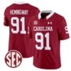 Tonka Hemingway Jersey #91 South Carolina Gamecocks Football 1980 Throwback Vapor Limited SEC Patch Garnet 