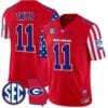 Arian Smith Jersey #11 Georgia Bulldogs American Style Vapor Limited Football Stitched Red 5 Arian Smith Jersey #11 Georgia Bulldogs American Style Vapor Limited Football Stitched Red