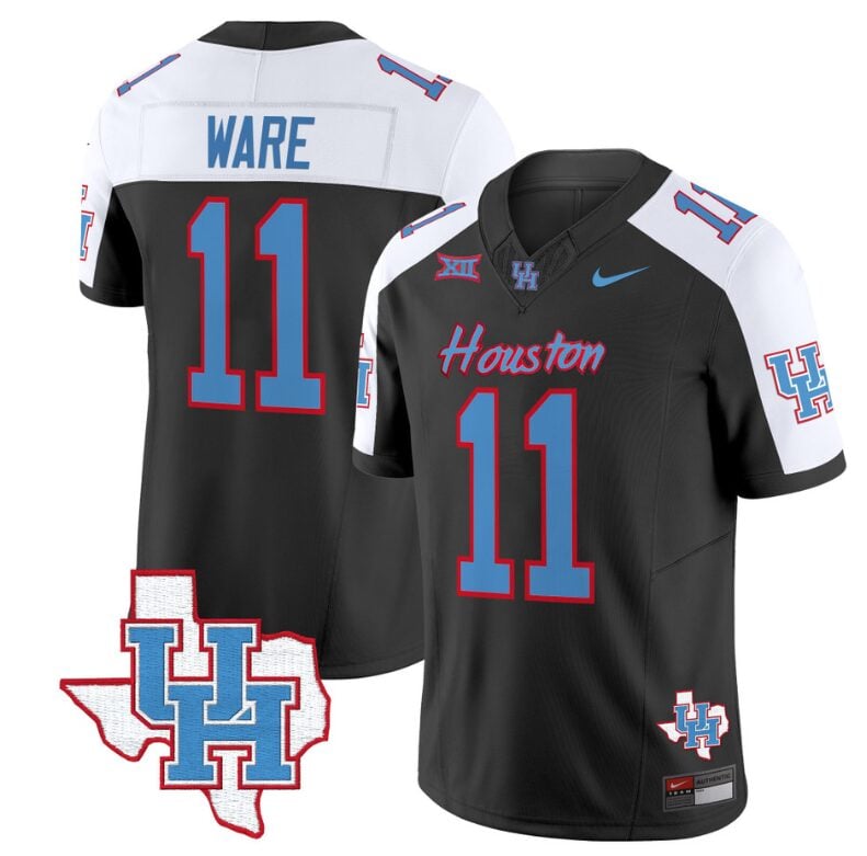 Andre Ware Jersey #11 Houston Cougars Oilers Jersey Inspired Vapor College Football Limited Stitched Black Alternate 8 Andre Ware Jersey #11 Houston Cougars Oilers Jersey Inspired Vapor College Football Limited Stitched Black Alternate
