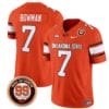 Alan Bowman Jersey #7 Oklahoma State Cowboys Leslie O'neal Patch Vapor Limited College Football Stitched Orange