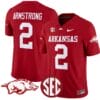 Andrew Armstrong Jersey #2 Arkansas Razorbacks Vapor Limited College Football Stitched Cardinal