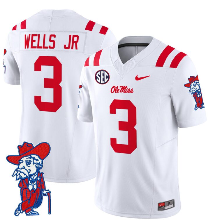 Antwane Wells Jr Jersey #3 Ole Miss Rebels Vapor Limited College Football Stitched White 8 Antwane Wells Jr Jersey #3 Ole Miss Rebels Vapor Limited College Football Stitched White