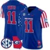 Arian Smith Jersey #11 Georgia Bulldogs American Style Vapor Limited Football Stitched Royal