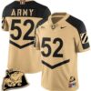 Austin Hill Jersey #52 Army Black Knights Jersey Rocky The Bulldog Patch Vapor Limited College Football Stitched Gold Alternate