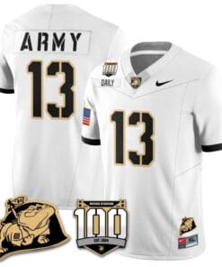 Bryson Daily Jersey #13 Army Black Knights Vapor Limited College Football Stitched White