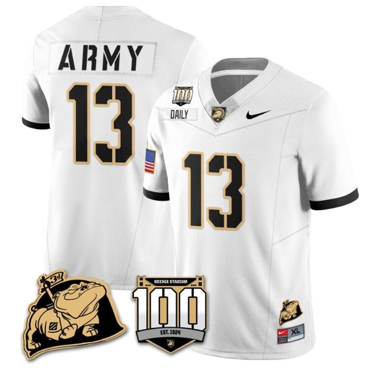 Bryson Daily Jersey #13 Army Black Knights Vapor Limited College Football Stitched White 8 Bryson Daily Jersey #13 Army Black Knights Vapor Limited College Football Stitched White