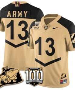 Bryson Daily Jersey #13 Army Black Knights Vapor Limited College Football Stitched Gold Alternate.
