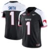 Brashard Smith Jersey #1 SMU Mustangs Icy College Football Vapor Limited Black Alternate