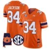 Bo Jackson Jersey #34 Auburn Tigers SEC Patch Vapor Limited College Football Stitched Orange