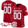 Custom Arkansas Razorbacks Jersey Name and Number Vapor Limited College Football Stitched Cardinal