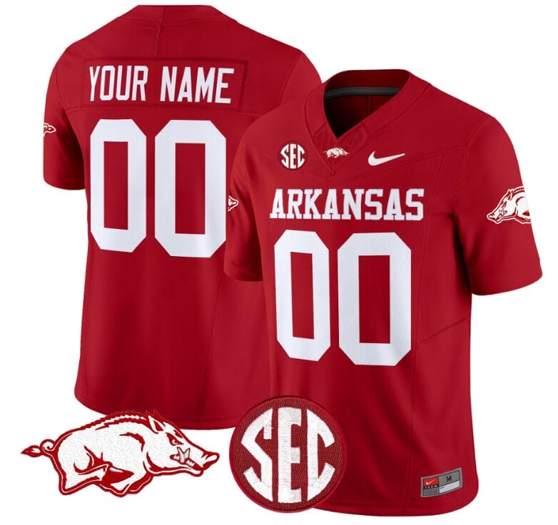 Custom Arkansas Razorbacks Jersey Name and Number Vapor Limited College Football Stitched Cardinal 8 Custom Arkansas Razorbacks Jersey Name and Number Vapor Limited College Football Stitched Cardinal