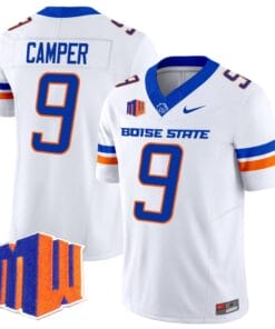 Cameron Camper Jersey #9 Boise State Broncos Vapor Limited College Football Stitched White