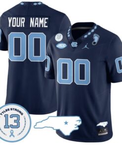 Custom North Carolina Tar Heels Jersey Name and Number Vapor College Football Stitched Navy
