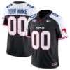 Custom SMU Mustangs Icy Jersey Name and Number College Football Vapor Limited Black Alternate 5 Custom SMU Mustangs Icy Jersey Name and Number College Football Vapor Limited Black Alternate