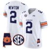 Cam Newton Jersey #2 Auburn Tigers SEC Patch Vapor Limited College Football Stitched White