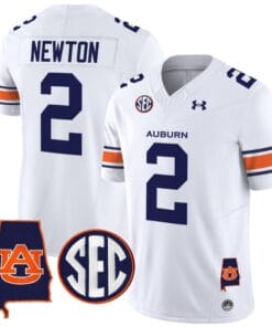 Cam Newton Jersey #2 Auburn Tigers SEC Patch Vapor Limited College Football Stitched White