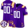 Custom LSU Tigers Jersey Name and Number 2024 Louisiana Patch Vapor Limited College Football Stitched Purple