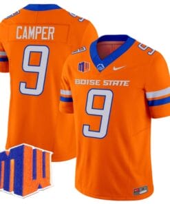 Cameron Camper Jersey #9 Boise State Broncos Vapor Limited College Football Stitched Orange