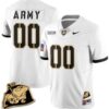 Custom Army Black Knights Jersey Name and Number Rocky The Bulldog Patch Vapor Limited College Football Stitched White