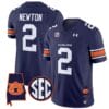 Cam Newton Jersey #2 Auburn Tigers SEC Patch Vapor Limited College Football Stitched Navy