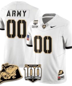 Custom Army Black Knights Jersey Name and Number Vapor Limited College Football Stitched White
