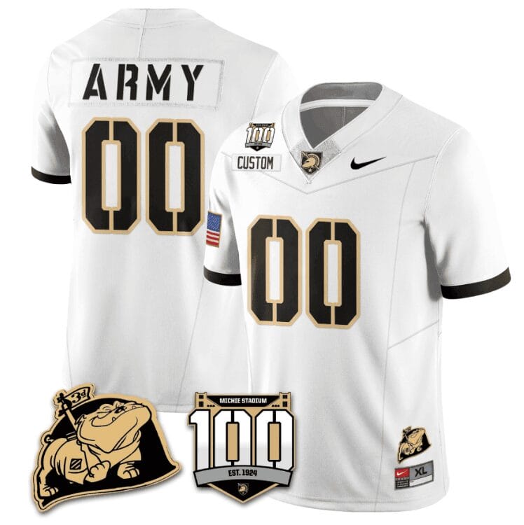Custom Army Black Knights Jersey Name and Number Vapor Limited College Football Stitched White 8 Custom Army Black Knights Jersey Name and Number Vapor Limited College Football Stitched White