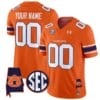 Custom Auburn Tigers Jersey Name and Number SEC Patch Vapor Limited College Football Stitched Orange