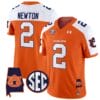Cam Newton Jersey #2 Auburn Tigers SEC Patch Vapor Limited College Football Stitched Orange Alternate