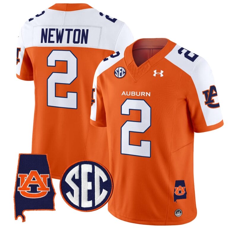Cam Newton Jersey #2 Auburn Tigers SEC Patch Vapor Limited College Football Stitched Orange Alternate 8 Cam Newton Jersey #2 Auburn Tigers SEC Patch Vapor Limited College Football Stitched Orange Alternate