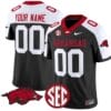 Custom Arkansas Razorbacks Jersey Name and Number Vapor Limited College Football Stitched Black Alternate